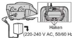 PANASONIC KX-TW211GBA - Anschluss/Aufladen des Akkus - 1