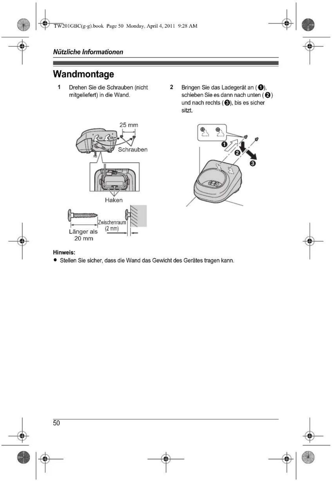 PANASONIC KX-TW201GBC - Vorsicht: - 1
