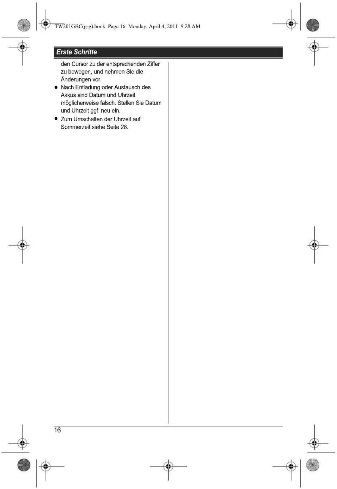 PANASONIC KX-TW201GBC - Hinweis: - 9
