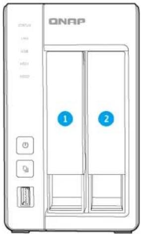 QNAP TS-431P2-4G - Drive Numbering - 1