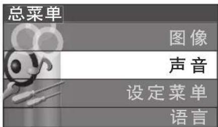 总菜单 图像 声音 设定菜单 语言