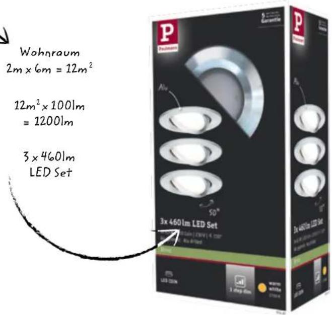 Paulmann 929.40 - Wie viele Leuchten benötige ich? - 1