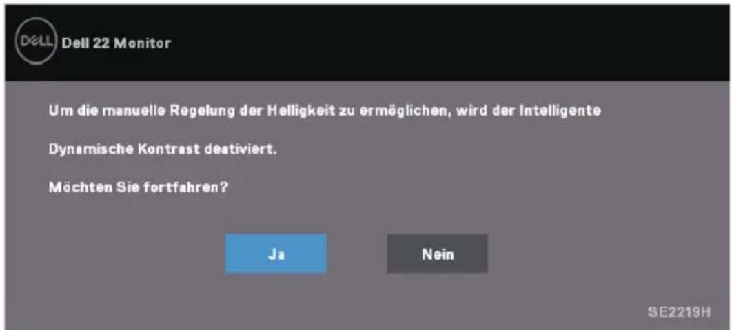 DELL SE2219H - OSD-Warnmeldungen - 1