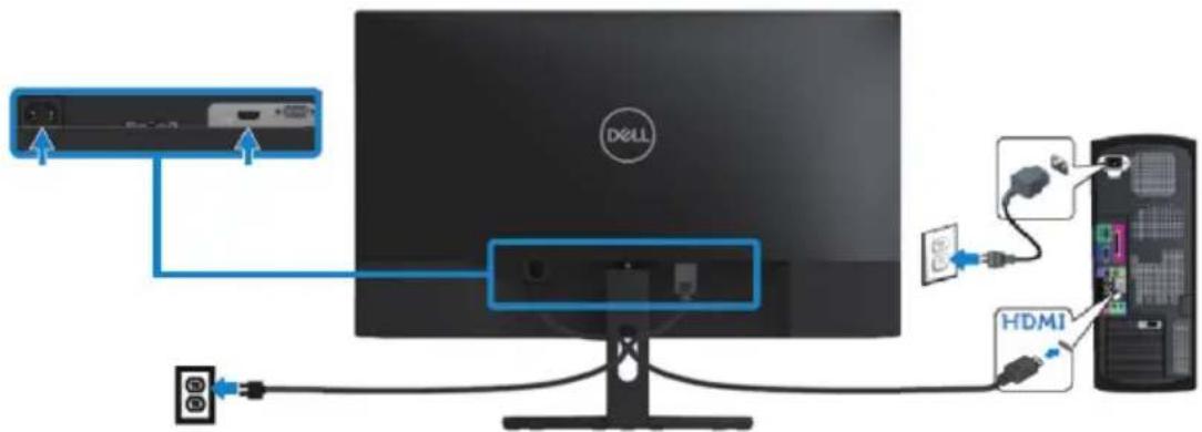 DELL SE2219H - HDMI-Kabel anschließen - 1