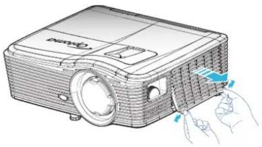 OPTOMA EH515ST - Staubfilterabdeckung entfernen - 1