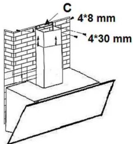 PKM 9060WH - Installation of the chimney - 3
