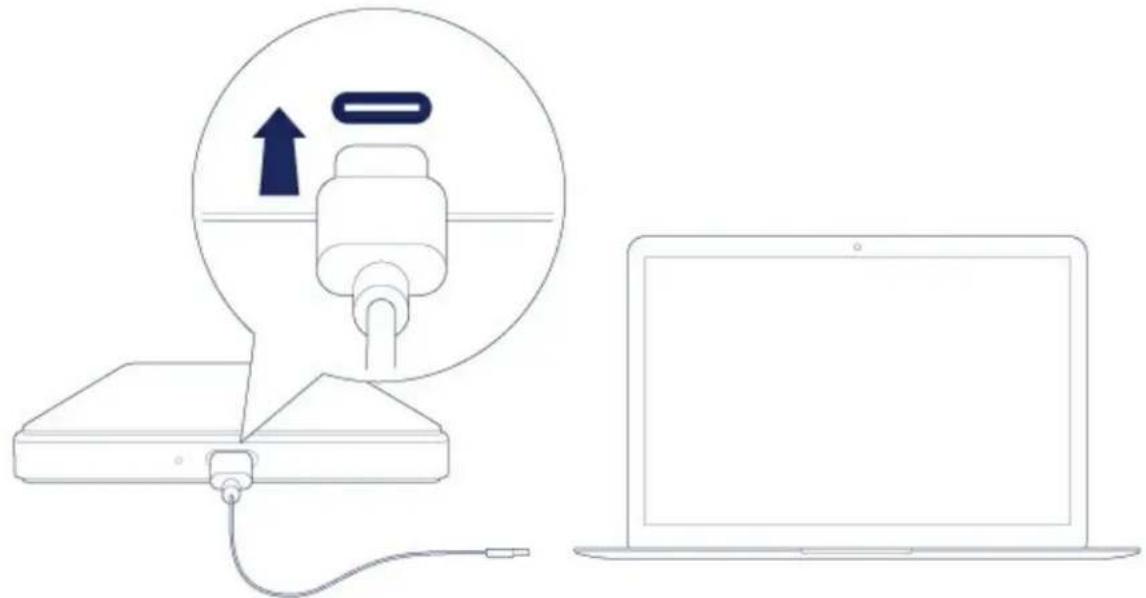 LACIE Mobile drive USB-C - STEP 1 - Connect the USB cable - 1