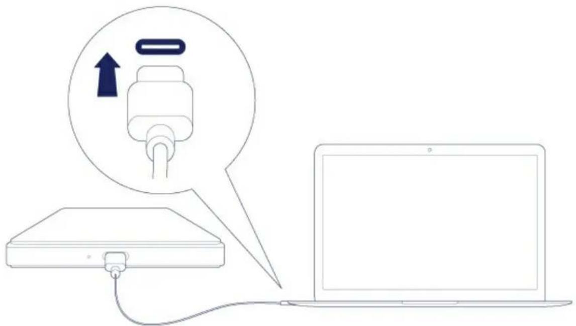 LACIE Mobile drive USB-C - STEP 1 - Connect the USB cable - 2