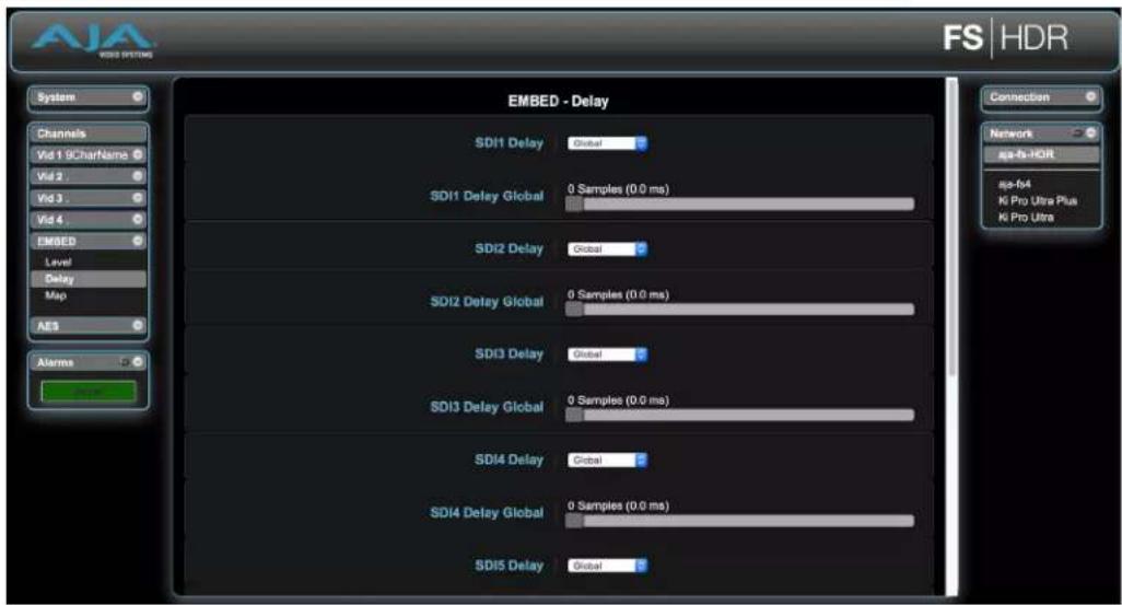 AJA FS-HDR - Embed Delay Screen - 1