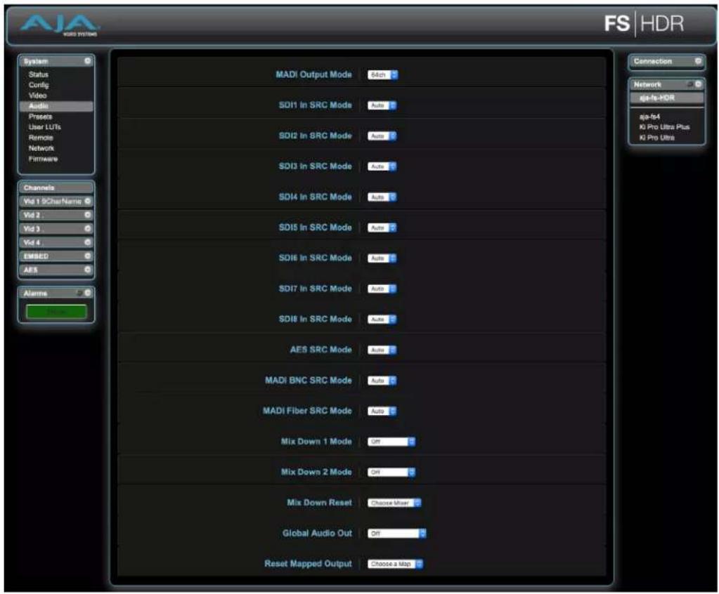 AJA FS-HDR - Audio Screen - 1