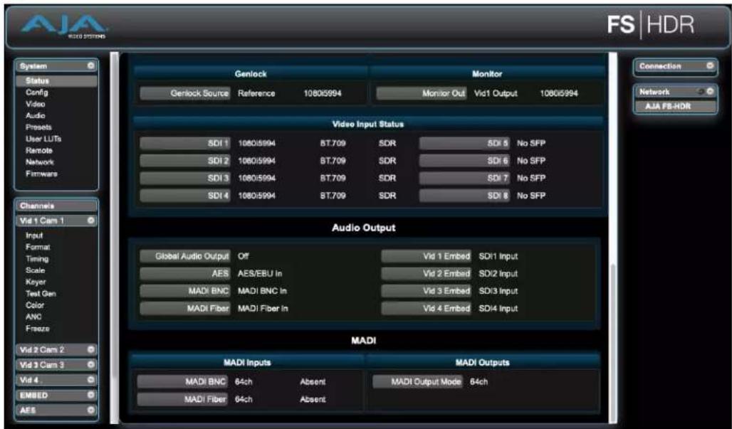 AJA FS-HDR - Alarm Configuration Screen - 3