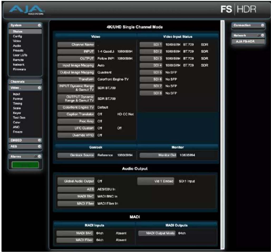 AJA FS-HDR - Alarm Configuration Screen - 4