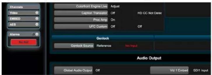 AJA FS-HDR - Example Reference and Video Incompatibility Alarms - 1