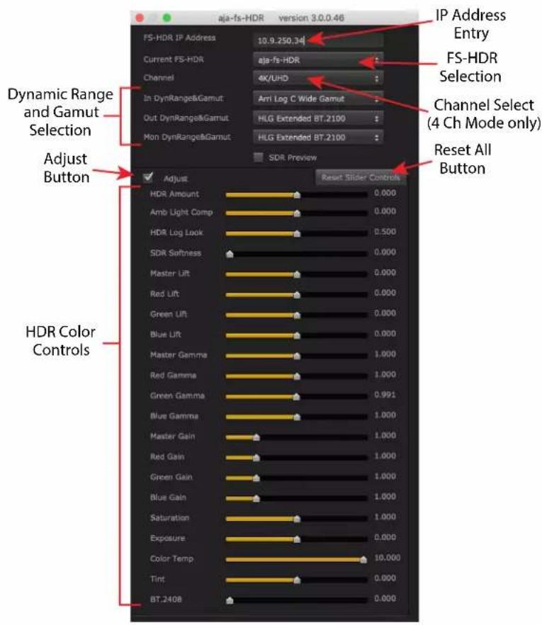 AJA FS-HDR - Operation Using Control Link UI - 1
