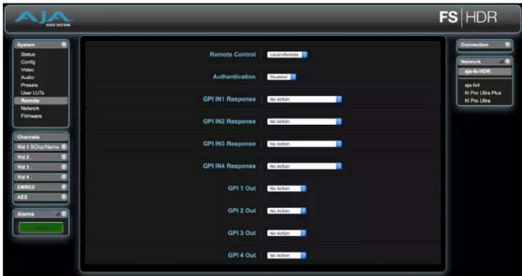 AJA FS-HDR - Remote Screen - 1