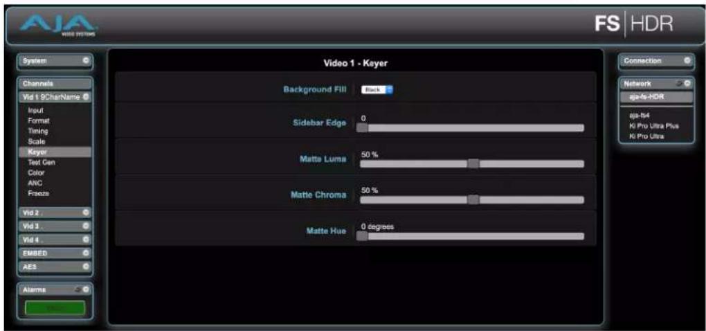AJA FS-HDR - Keyer Screen - 1