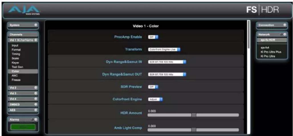 AJA FS-HDR - Color Screen - 1