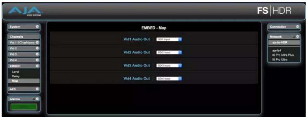 AJA FS-HDR - Embed Map Screen - 1