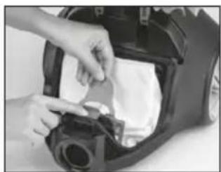 FAKIR Pretty - Replacing the dust bag: - 3