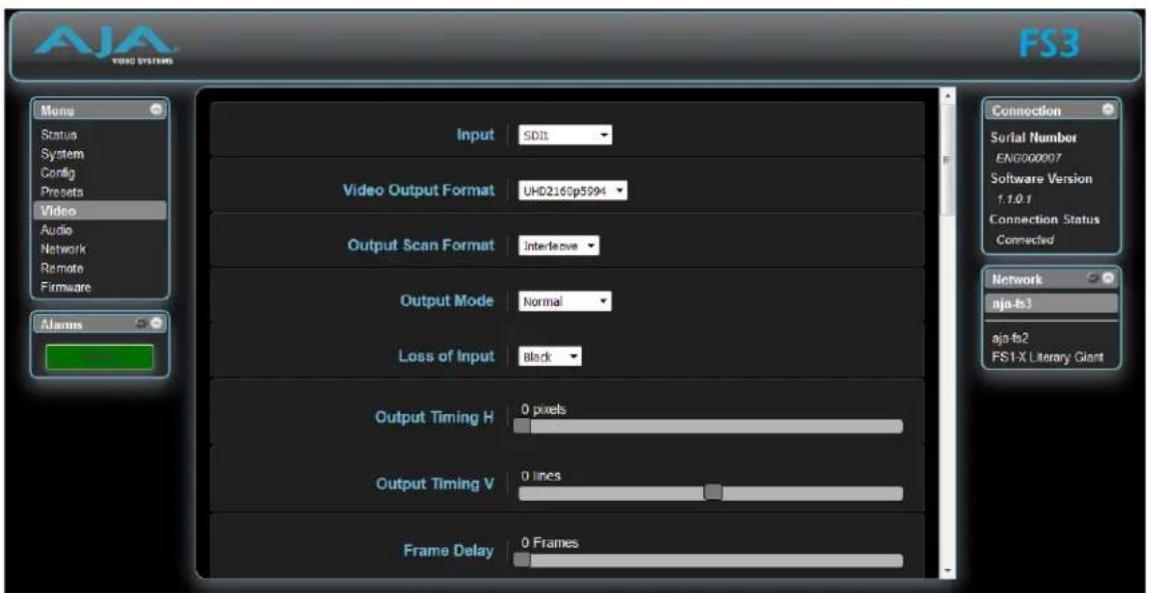 AJA FS3 - Video Screen - 1