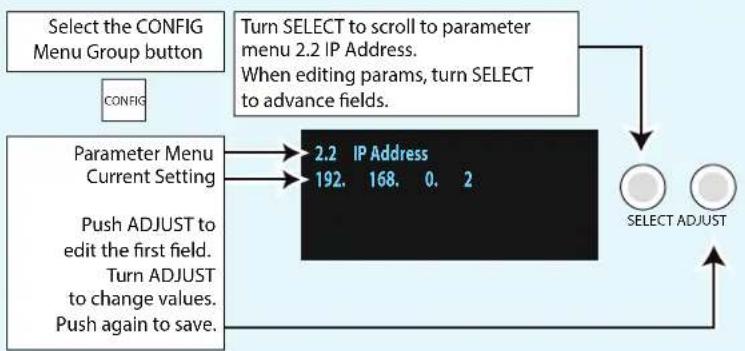 AJA FS3 - Multiple Field Parameters: IP Address - 1