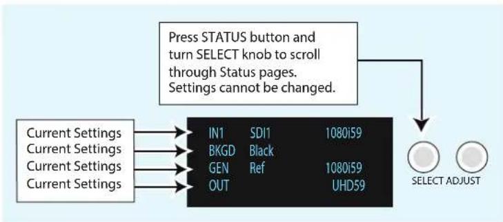 AJA FS3 - Status Pages - 1