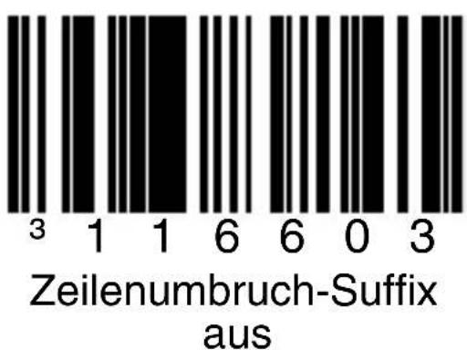 ³ 1 1 6 6 0 3 Zeilenumbruch-Suffix aus
