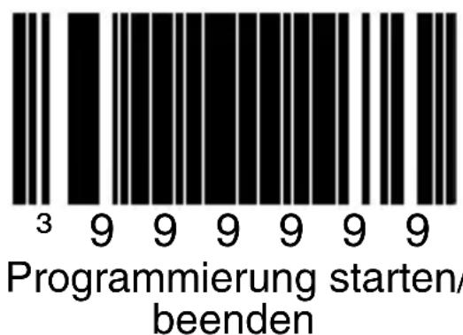 3 9 9 9 9 9 9 Programmierung starten/ beenden