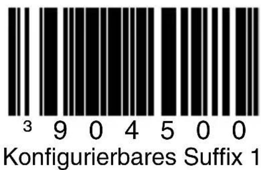 ³ 9 0 4 5 0 0 Konfigurierbares Suffix 1