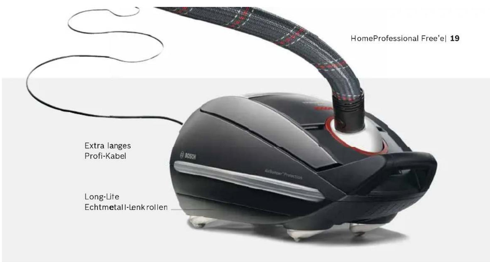 HomeProfessional Free'e| 19 Extra langes Profi-Kabel Long-Lite Echtmetall-Lenk rollen