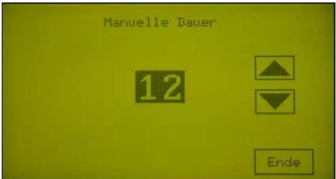 Acquacom 12TS - Einstellen der manuellen Bewässerungsdauer : - 3