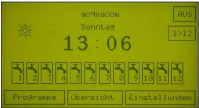 Acquacom 12TS - Übersicht über die eingestellten Bewässerungszeiten : - 1