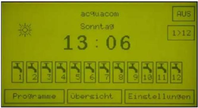 Acquacom 12TS - Einstellen der manuellen Bewässerungsdauer : - 1