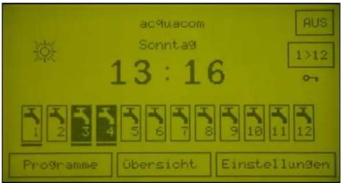 Acquacom 12TS - Beschreibung der Symbole im Hauptmenü : - 1