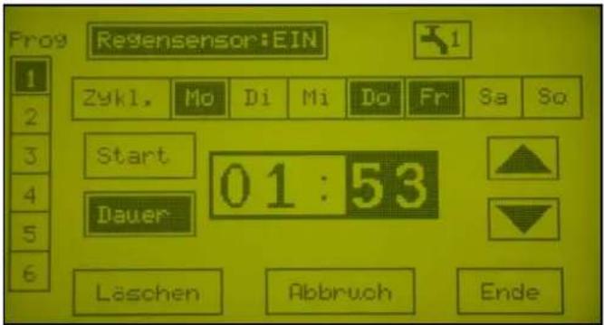 Acquacom 12TS - Einstellen eines Tages Bewässerungsprogramms : - 3
