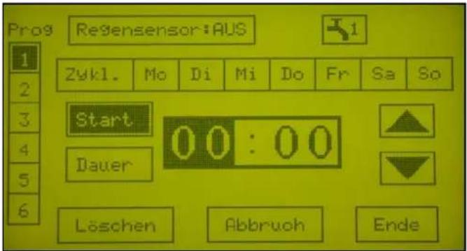 Acquacom 12TS - Einstellen eines zyklischen Bewässerungsprogramms : - 3