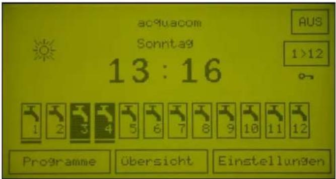 Acquacom 12TS - Einstellen eines Tages Bewässerungsprogramms : - 1