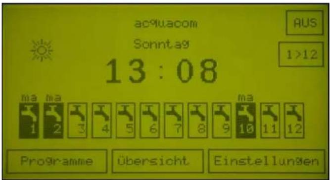Acquacom 12TS - Beschreibung der Symbole im Hauptmenü : - 2