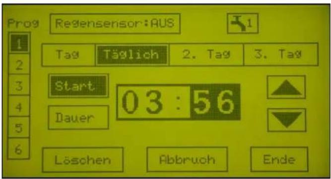 Acquacom 12TS - Einstellen eines zyklischen Bewässerungsprogramms : - 4