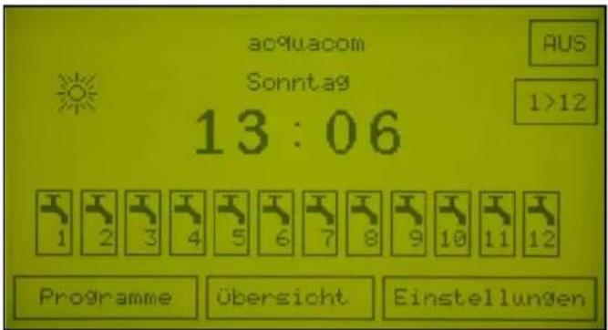 Acquacom 12TS - Einstellen der Uhrzeit : - 1