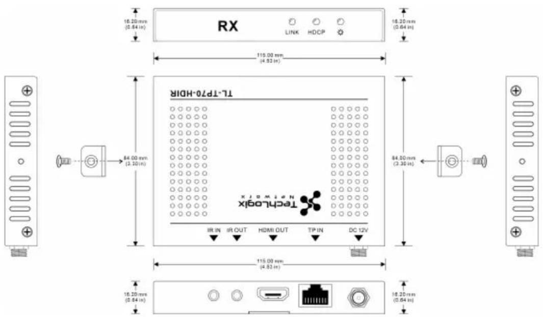 TechLogix Networx TL-TP70-HDIR - Panel Drawing - 2