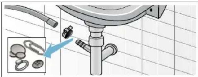 SIEMENS WM14E3G8 - Ablaufschlauch am Siphon verstopft - 1