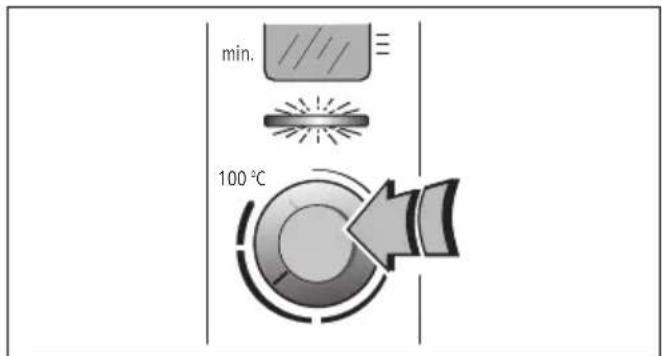 min. 100 °C