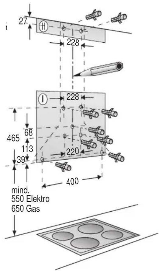 27 228 465 68 113 39 220 400 mind. 550 Elektro 650 Gas
