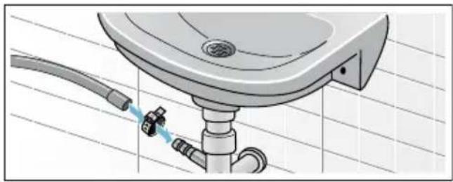 SIEMENS WM14N2S1AT - ■ Ablauf in einen Siphon - 1