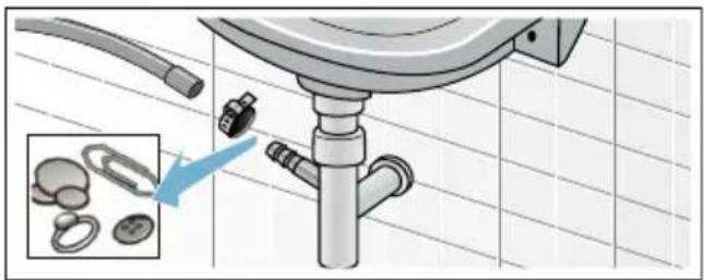 SIEMENS WM14T411 - Ablaufschlauch am Siphon verstopft - 1