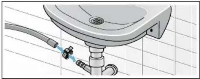 BOSCH WAQ284A2 - ■ Ablauf in einen Siphon - 1