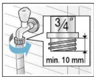 SIEMENS WM14Q3V1 - Anschluss an Kaltwasser - 1