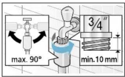 SIEMENS WM14Q3V1 - Anschluss an Kaltwasser - 3