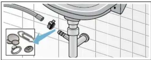 BOSCH WAN28270EX - Ablaufschlauch am Siphon verstopft - 1